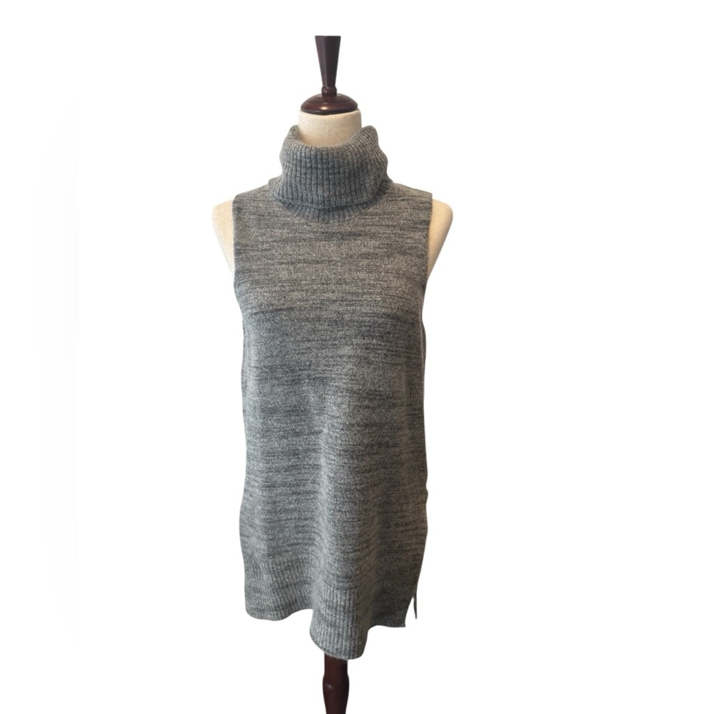 Cynthia Rowley Charcoal Sleeveless Turtleneck Sweater